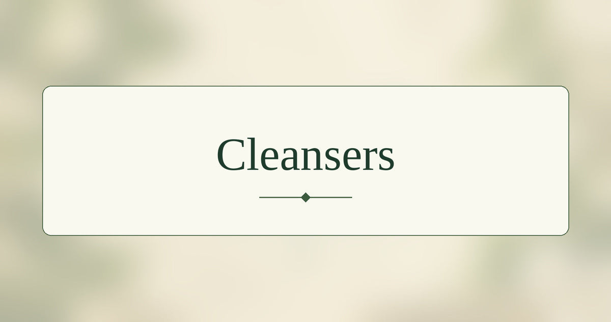 Glow Áine cleansers collection, centered title