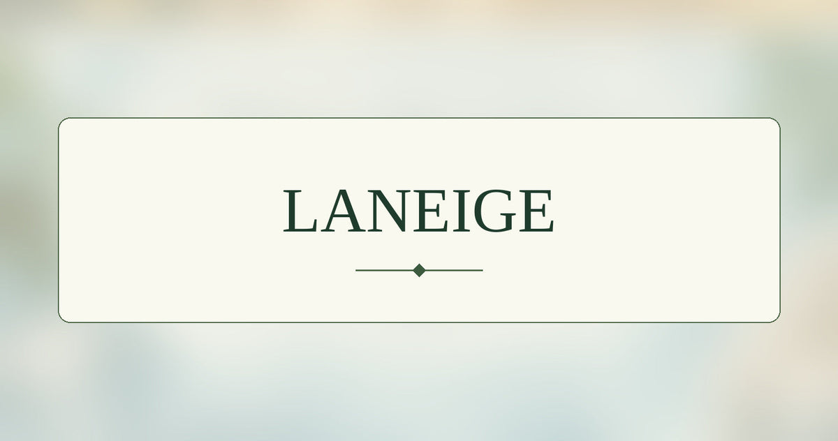 Glow Áine laneige collection, centered title