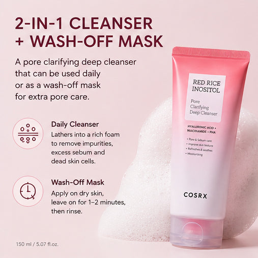 COSRX Red Rice Inositol Pore Clarifying Deep Cleanser 150ml