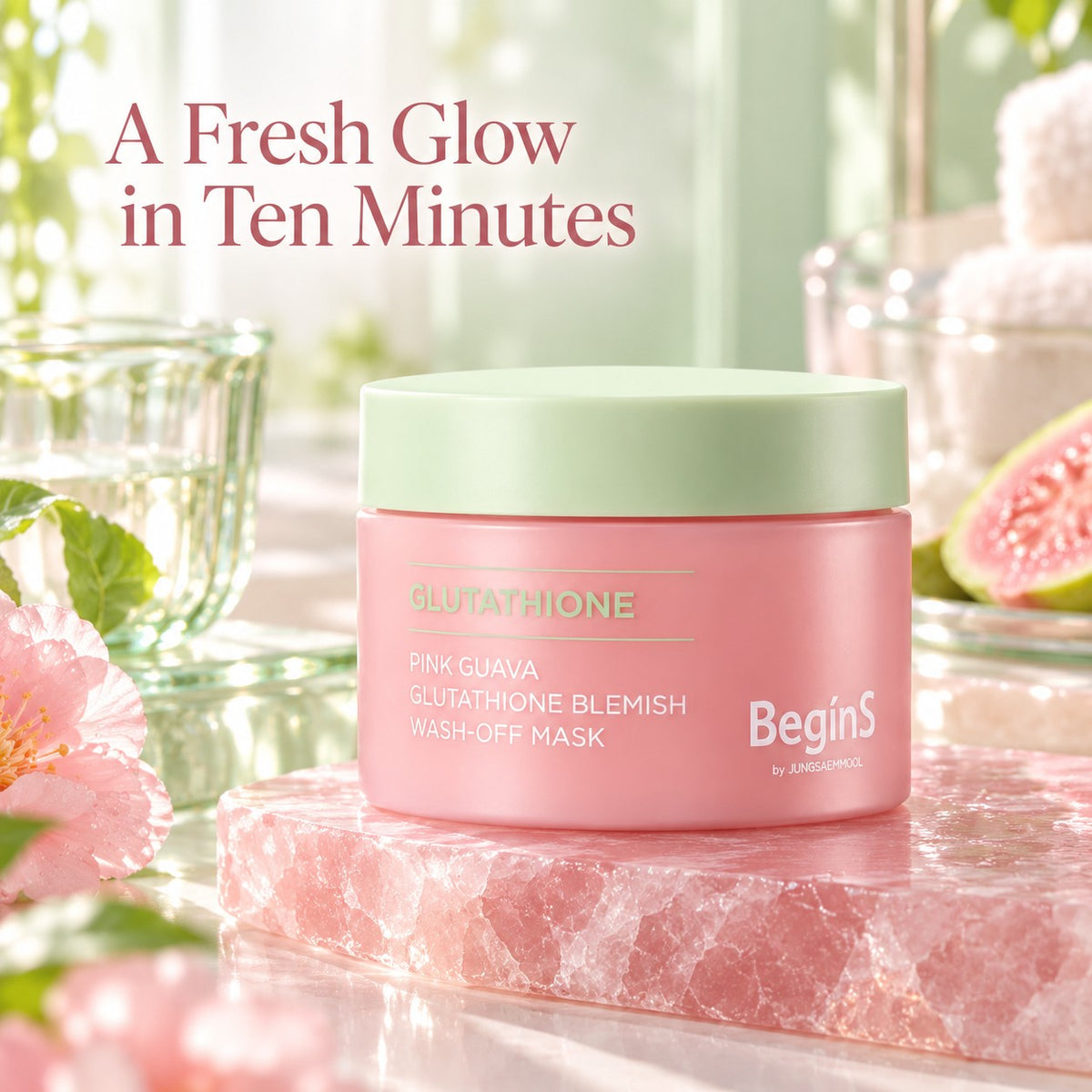 BeginS by JUNGSAEMMOOL Pink Guava Glutathione Blemish Wash-off Mask 90g